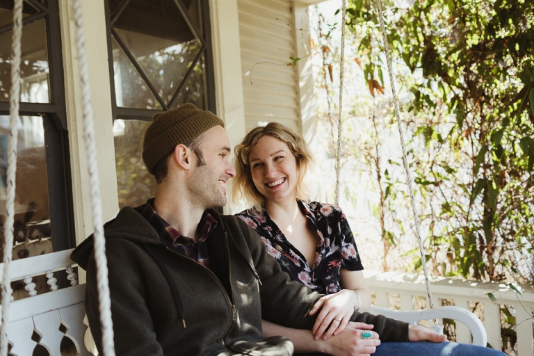 Intimate engagement photos, Portland