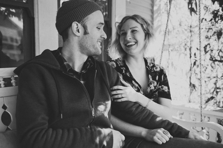 Intimate engagement photos, Portland