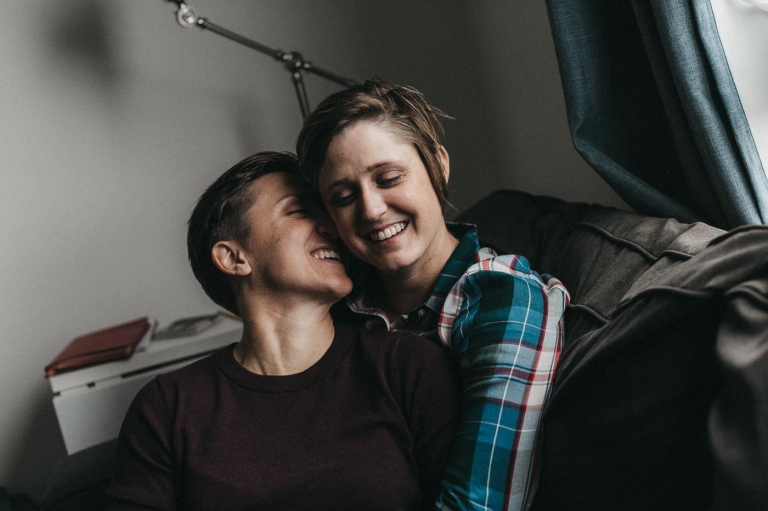 LGBT engagement photos portland OR