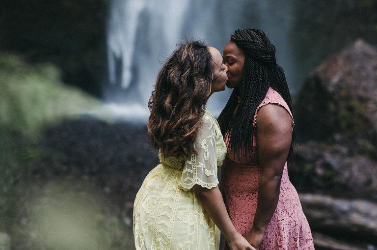 LGBT engagement photos portland or